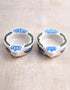 Blue Pottery T-Light Holder Set Of 2 Pcs.